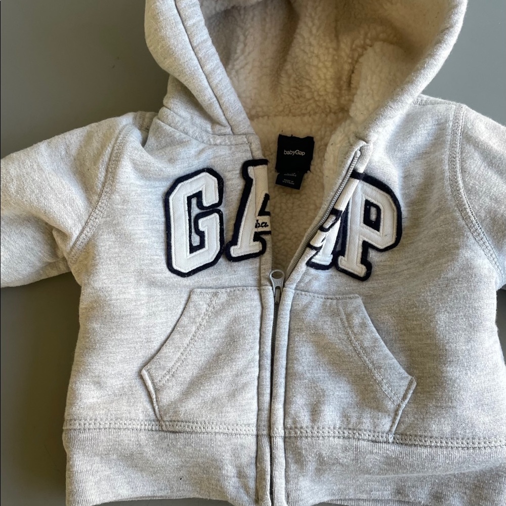 GUC Gap Sherpa Lined Zip Hoodie sz6-12M